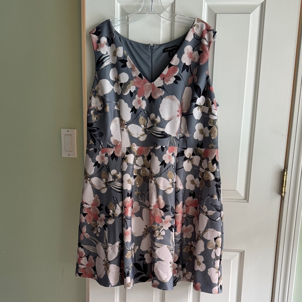 Lane Bryant Gray and Pink Dress